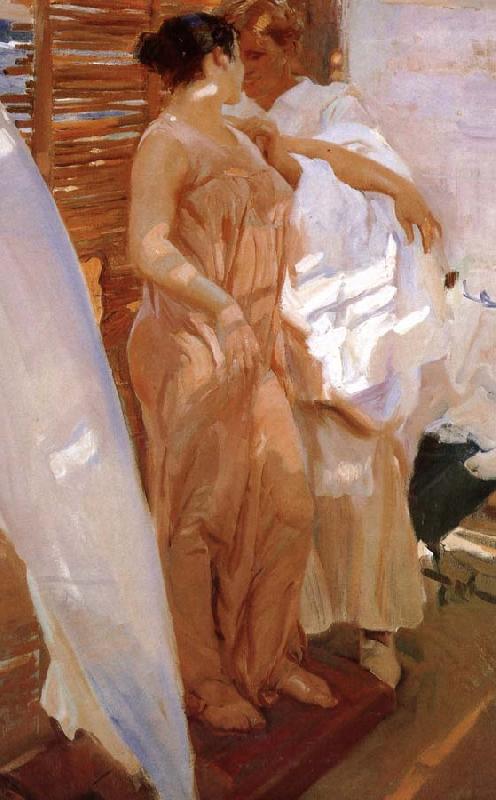 Joaquin Sorolla Pink frock oil painting image